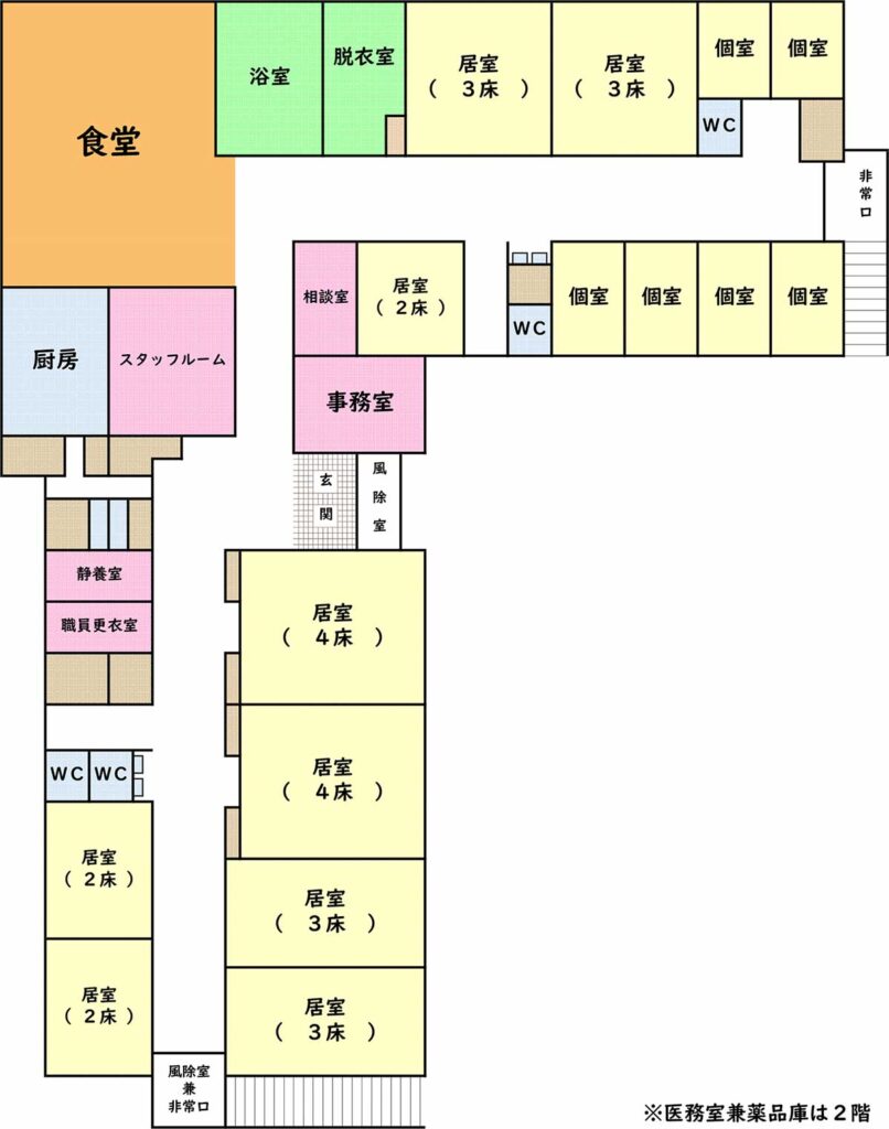 ショートステイ平面図